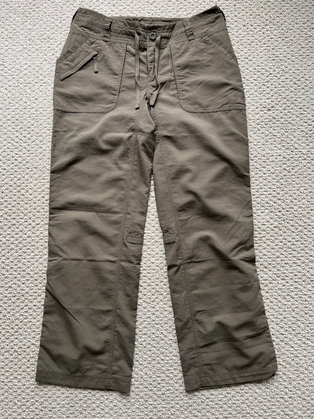 North Face Roll-up trail pants, Mushroom, size 8